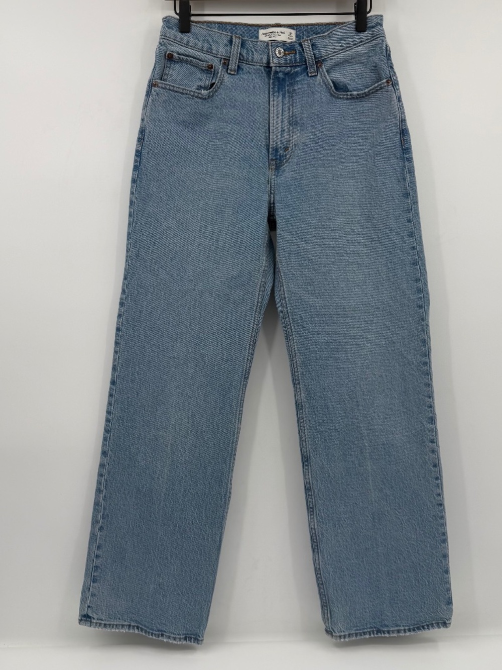 Abercrombie Fitch Jeans Women 27 R Light Wash 90s Relaxed High Rise Straight Leg